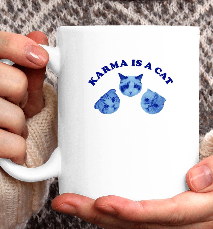 Taylorswift Paigeaiiison Karma Is A Cat Coffee Mug