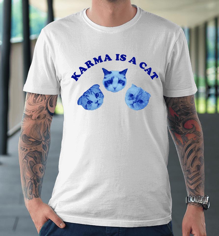 Taylorswift Paigeaiiison Karma Is A Cat Premium T-Shirt