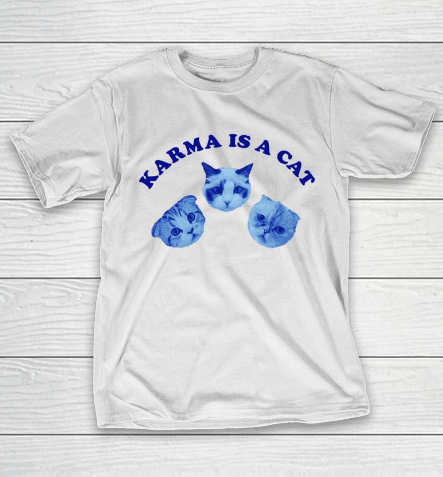 Taylorswift Paigeaiiison Karma Is A Cat T-Shirt