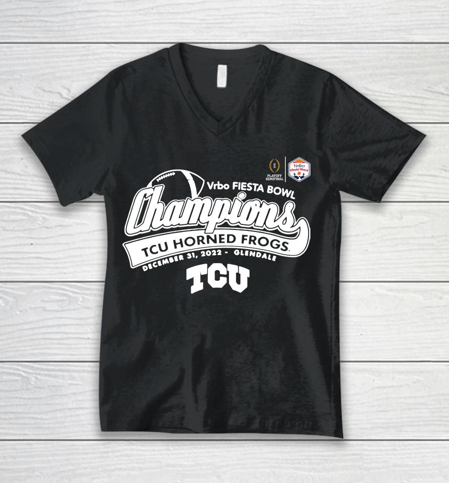 Tcu Fiesta Bowl Champion 2022 Unisex V-Neck T-Shirt