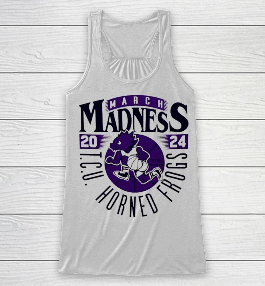 Tcu Horned Frogs 2024 March Madness Mascot Racerback Tank