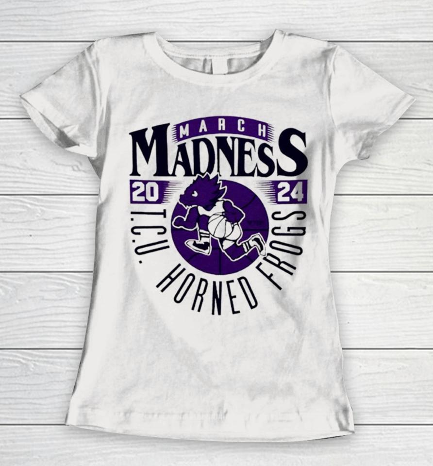 Tcu Horned Frogs 2024 March Madness Mascot Women T-Shirt