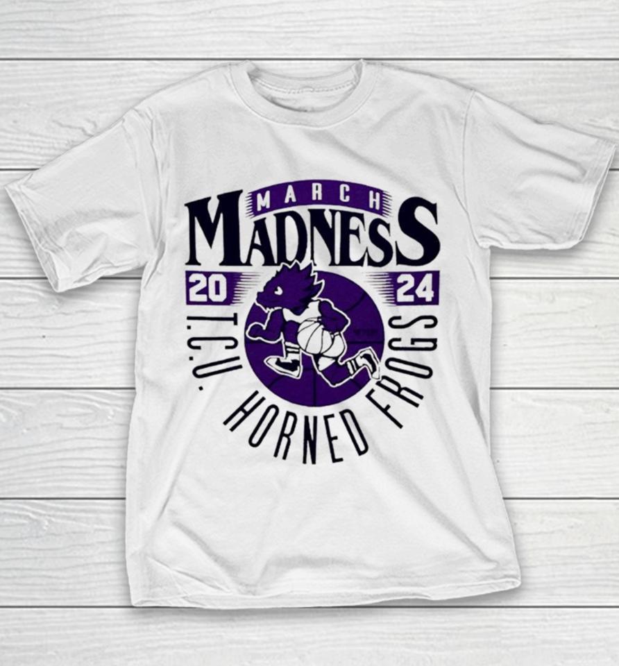 Tcu Horned Frogs 2024 March Madness Mascot Youth T-Shirt