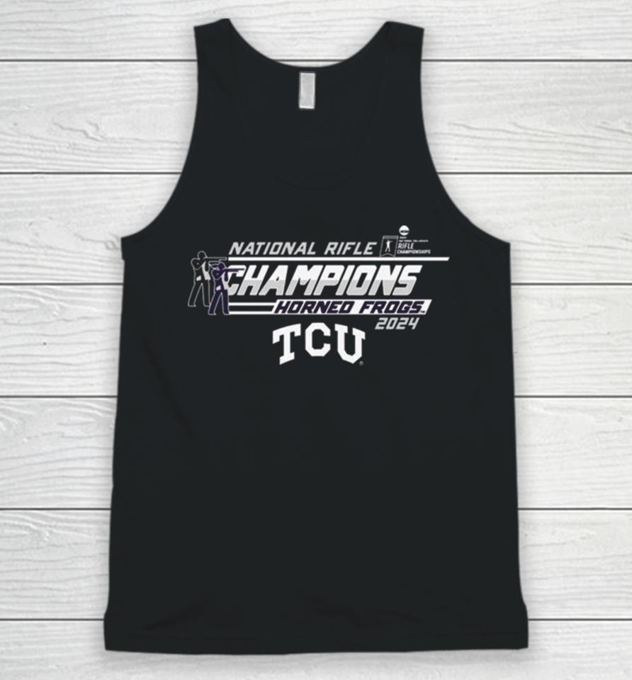 Tcu Horned Frogs Blue 84 2024 Ncaa Rifle National Champions Unisex Tank Top