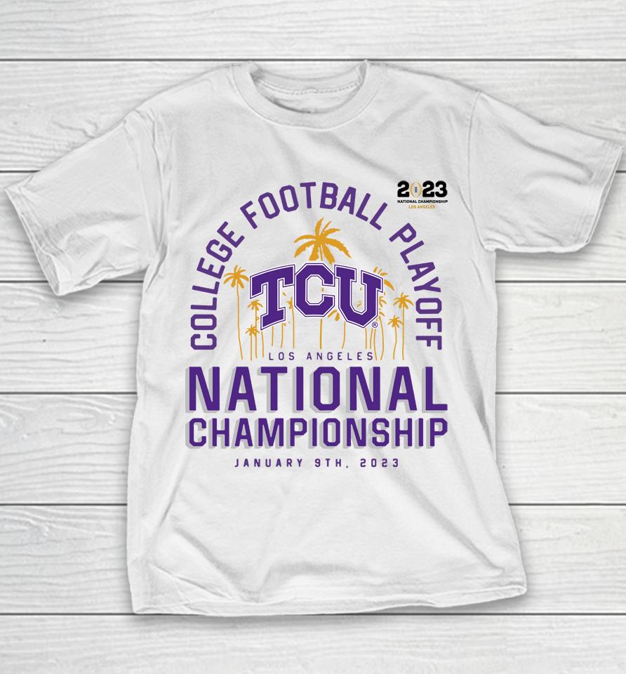 Tcu Horned Frogs College Football Playoff 2023 National Championship Game Return Run Youth T-Shirt