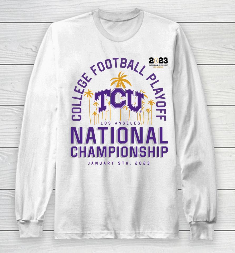 Tcu Horned Frogs Fanatics Branded Women's College Football Playoff 2023 National Championship Game Long Sleeve T-Shirt
