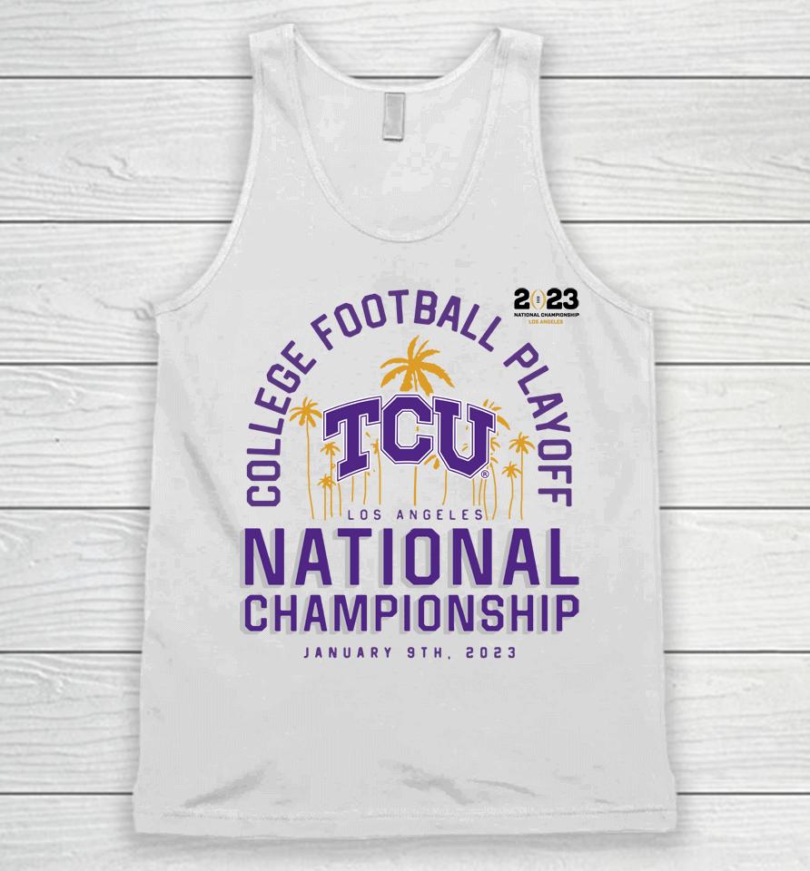 Tcu Horned Frogs Fanatics Branded Women's College Football Playoff 2023 National Championship Game Unisex Tank Top