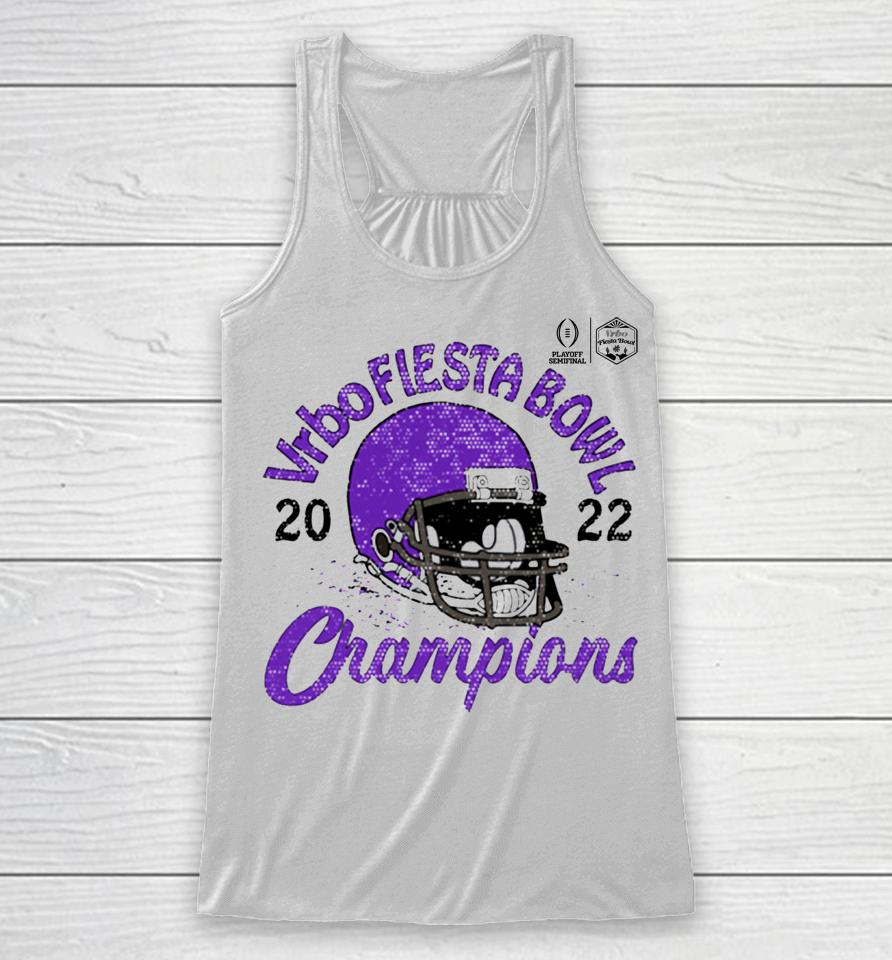 Tcu Horned Frogs Fiesta Bowl Champions Favorite Cheer College Football Playoff 2022 Racerback Tank