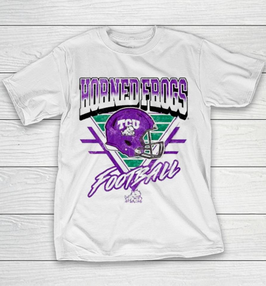 Tcu Horned Frogs Helmet Triangle Vintage Youth T-Shirt