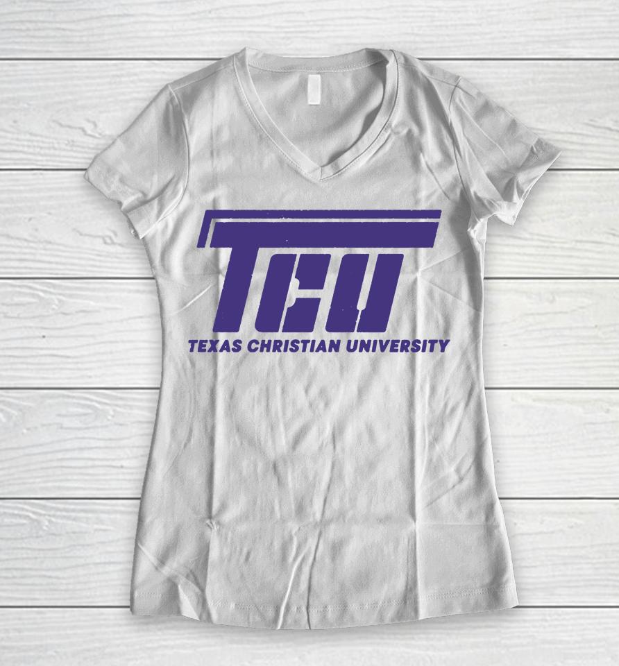 Tcu Store Texas Christian University Flying Women V-Neck T-Shirt