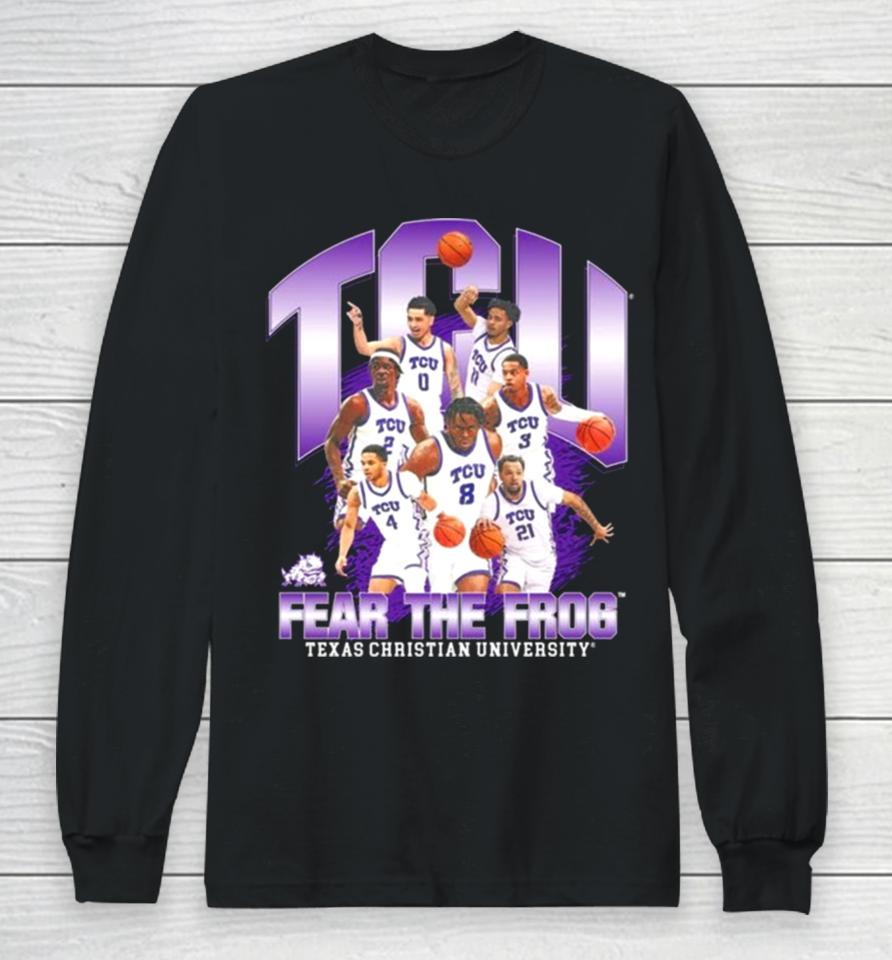 Tcu Tear The Frog Texas Christian University 2024 Ncaa Men’s Basketball 2023 – 2024 Post Season Long Sleeve T-Shirt