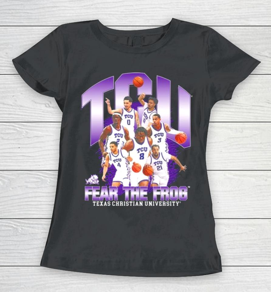 Tcu Tear The Frog Texas Christian University 2024 Ncaa Men’s Basketball 2023 – 2024 Post Season Women T-Shirt