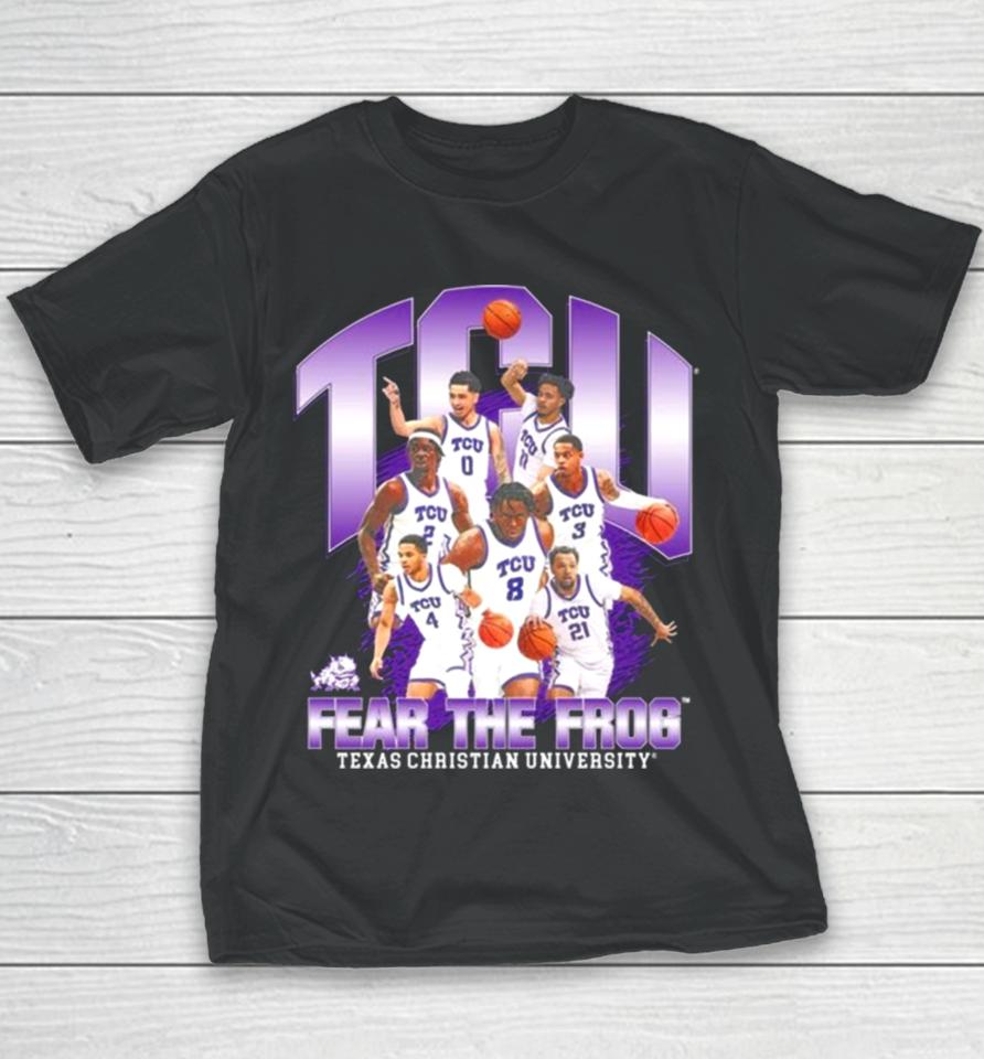 Tcu Tear The Frog Texas Christian University 2024 Ncaa Men’s Basketball 2023 – 2024 Post Season Youth T-Shirt