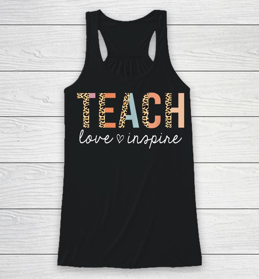 Teach Love Inspire Back To School Racerback Tank