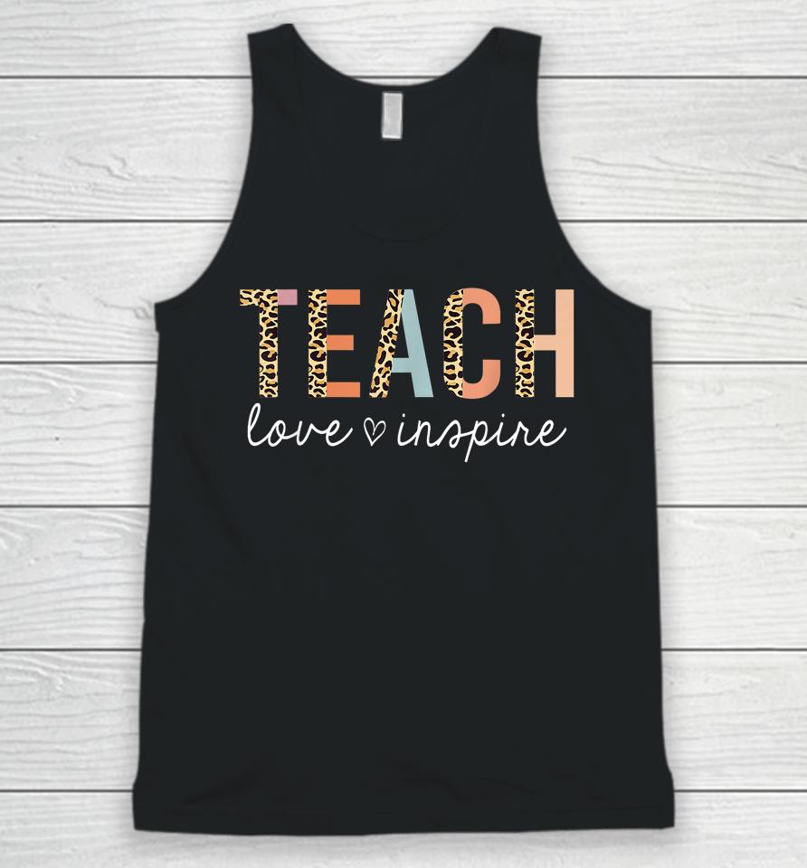 Teach Love Inspire Back To School Unisex Tank Top