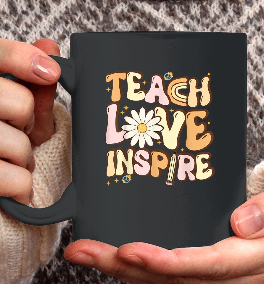 Teach Love Inspire Retro Teacher Back To School Coffee Mug