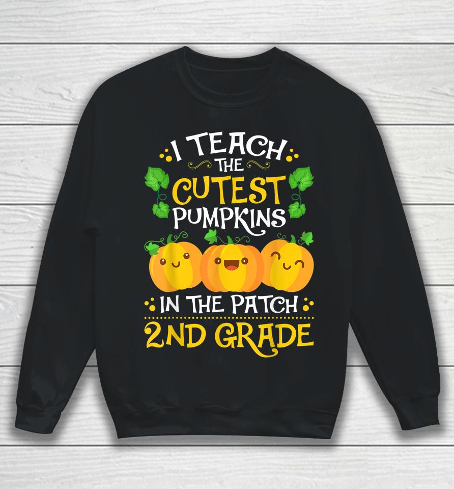 Teacher Halloween 2Nd Grade - Second Grade Cutest Pumpkins Sweatshirt