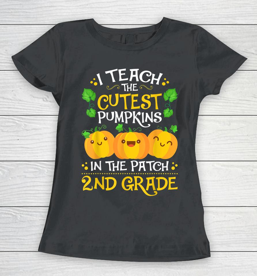 Teacher Halloween 2Nd Grade - Second Grade Cutest Pumpkins Women T-Shirt