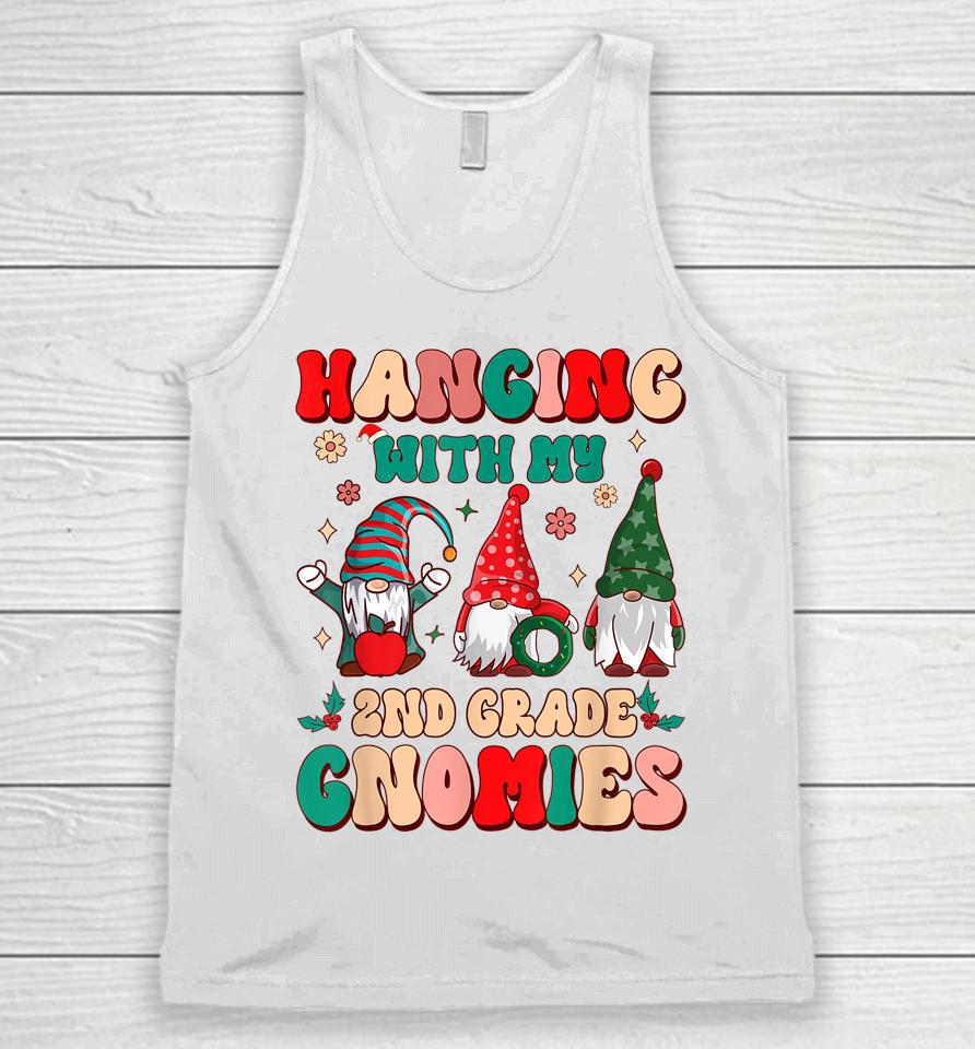 Teacher Hanging With My Gnomies 2Nd Grade Christmas Groovy Unisex Tank Top