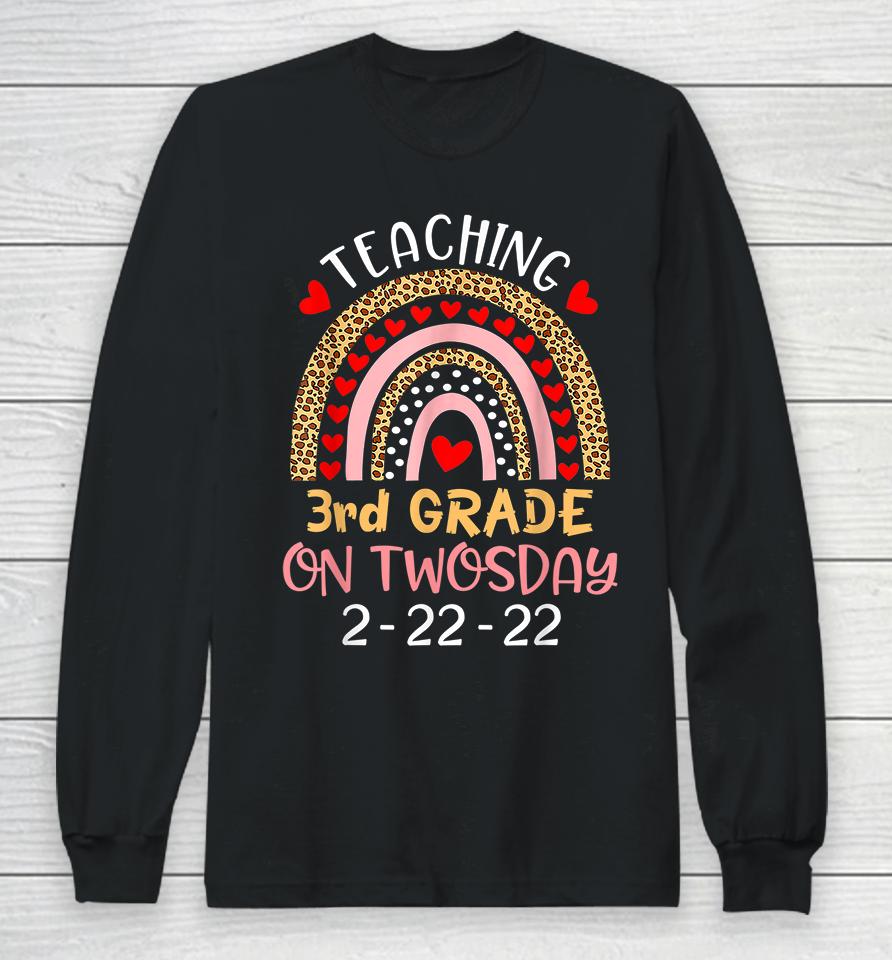Teaching 3Rd Grade On Twosday Valentine Long Sleeve T-Shirt