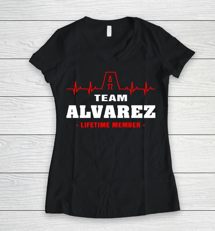 Team Alvarez Lifetime Member Women V-Neck T-Shirt