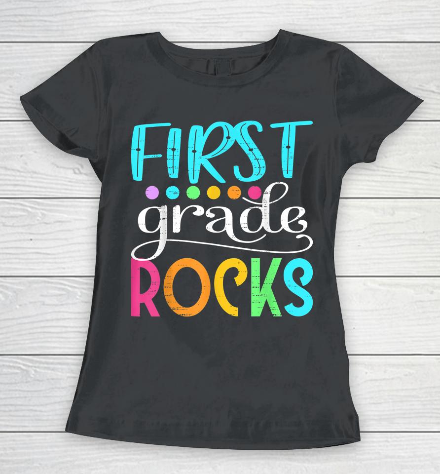 Team First Grade Hello 1St Grade Rocks Back To School Funny Women T-Shirt