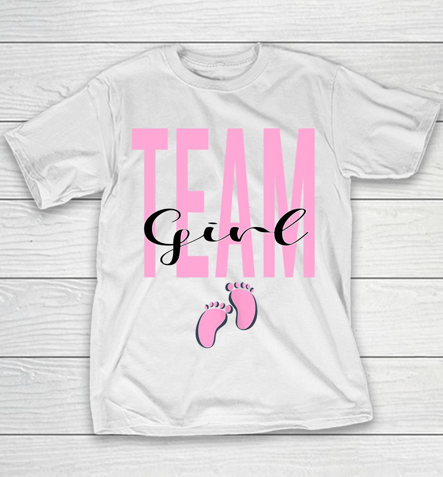 Team Girl Gender Reveal Baby Shower Pink Or Blue Youth T-Shirt