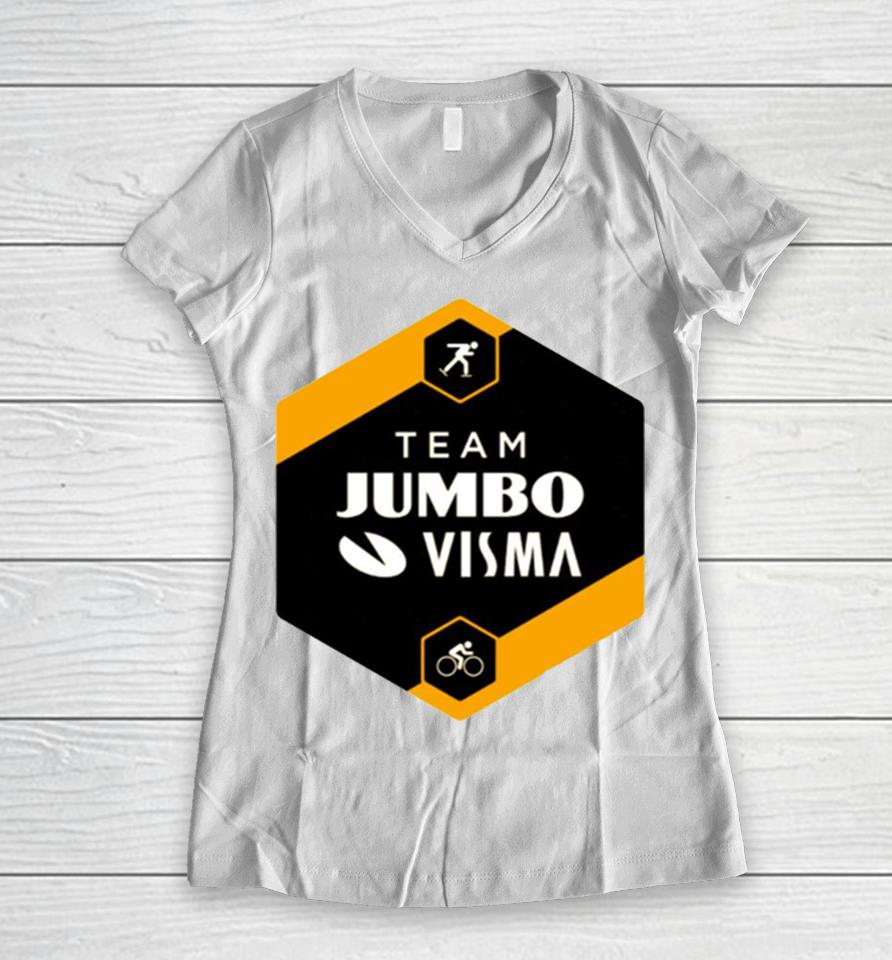 Team Jumbo Visma Pro Cycling Uci World Tour Women V-Neck T-Shirt
