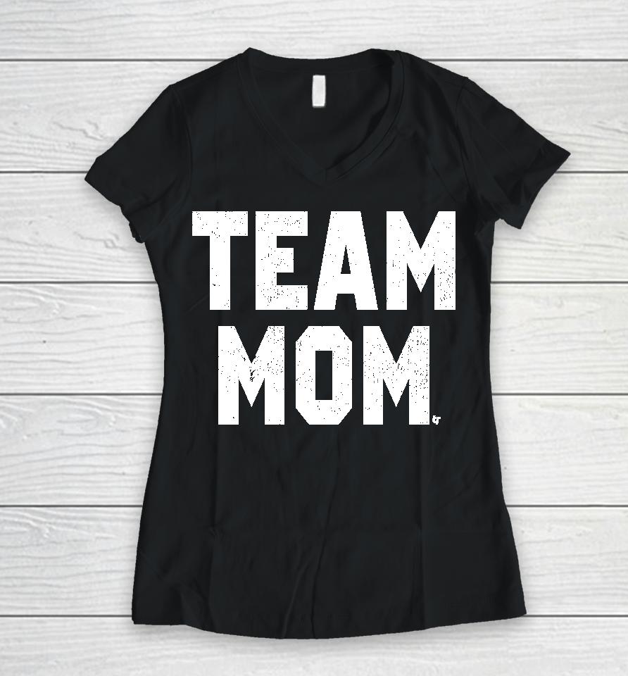 Team Mom Women V-Neck T-Shirt
