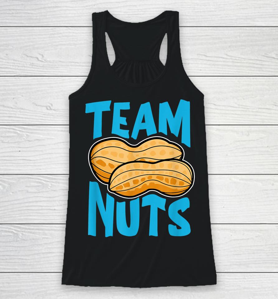 Team Nuts Funny Matching Party Baby Boy Gender Reveal Racerback Tank