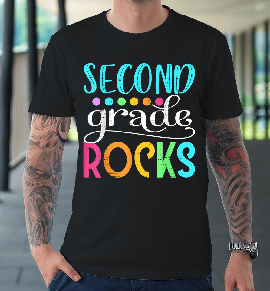 Team Second Grade Hello 2Nd Grade Rocks Back To School Funny Premium T-Shirt