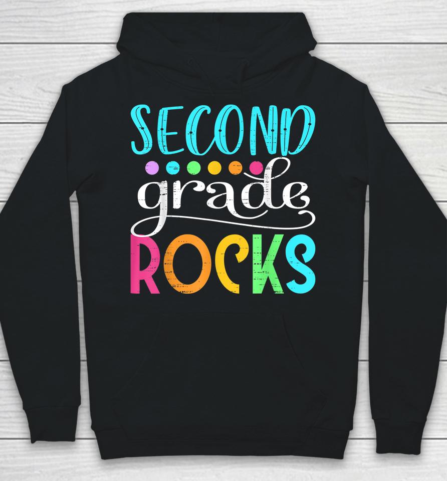 Team Second Grade Hello 2Nd Grade Rocks Back To School Funny Hoodie