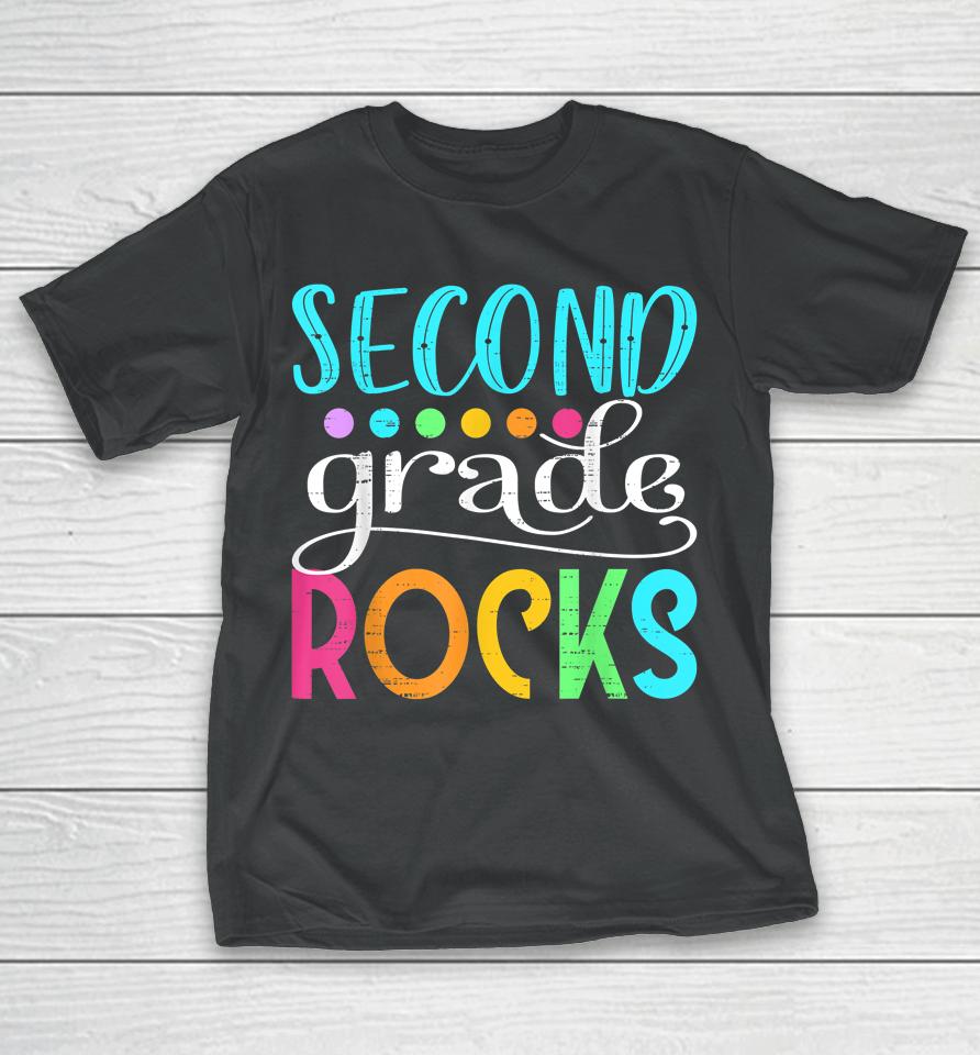 Team Second Grade Hello 2Nd Grade Rocks Back To School Funny T-Shirt