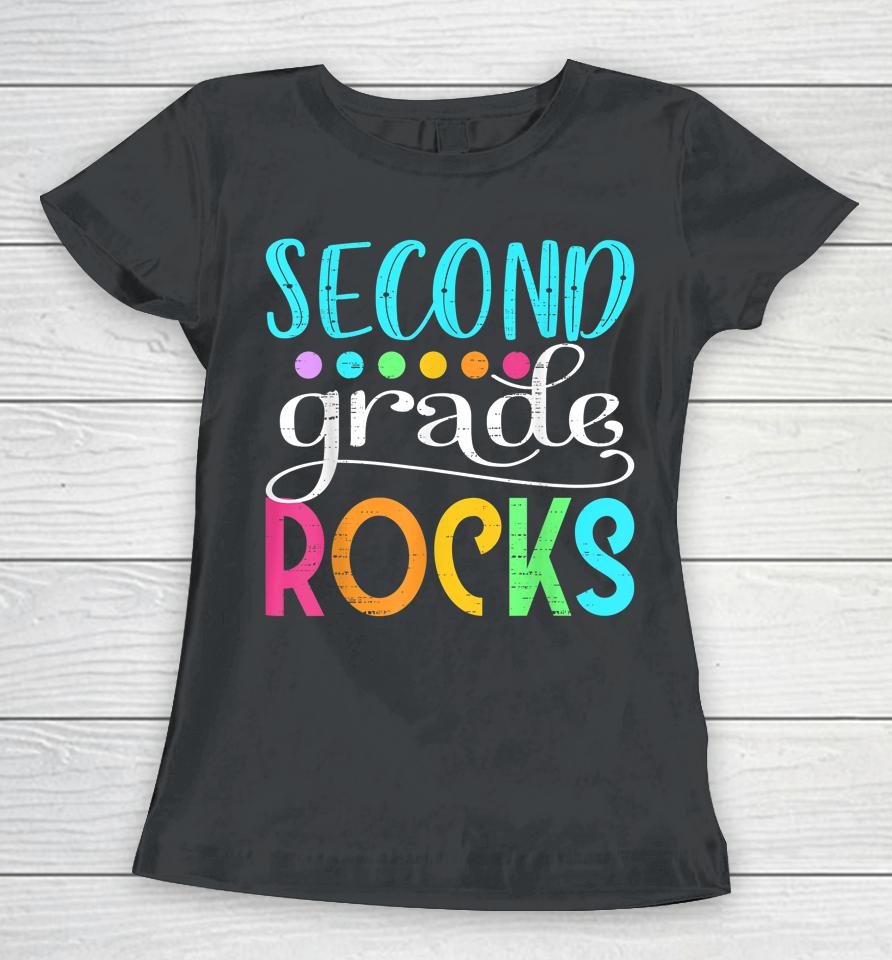 Team Second Grade Hello 2Nd Grade Rocks Back To School Funny Women T-Shirt
