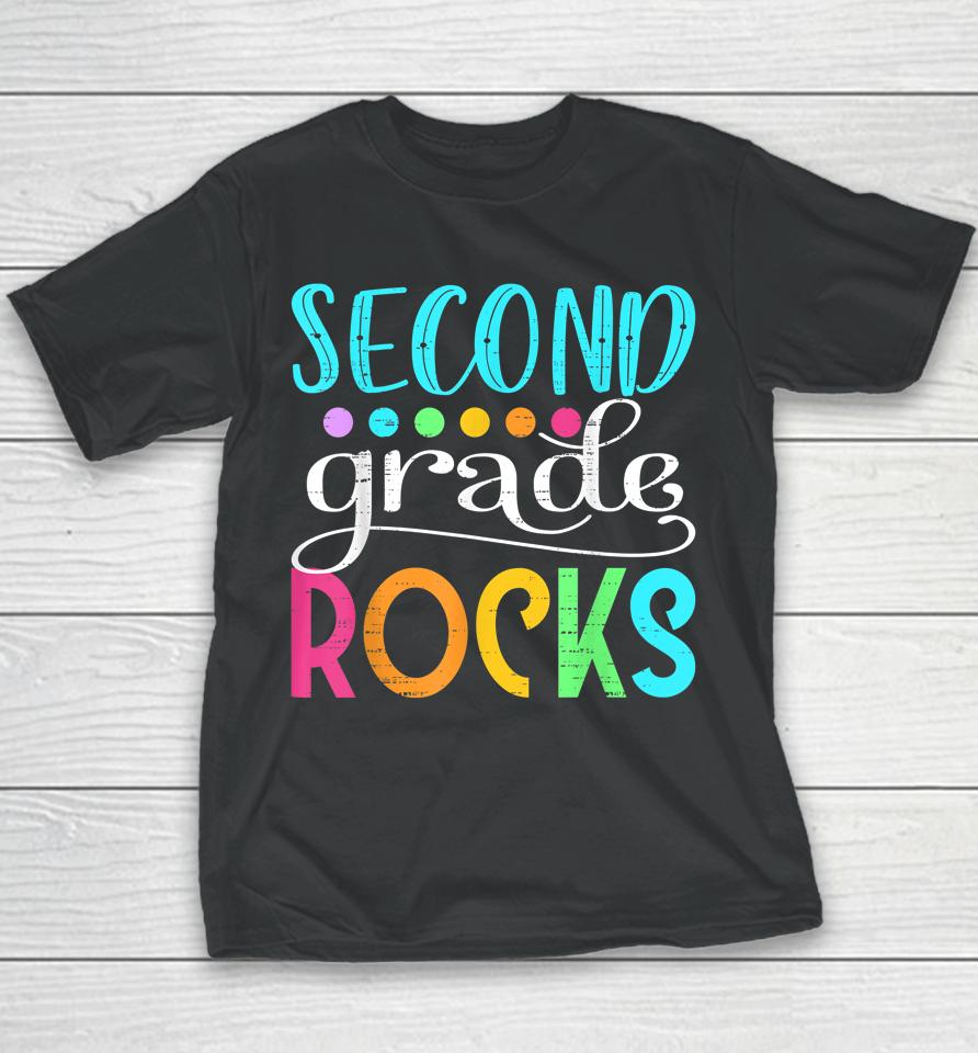 Team Second Grade Hello 2Nd Grade Rocks Back To School Funny Youth T-Shirt