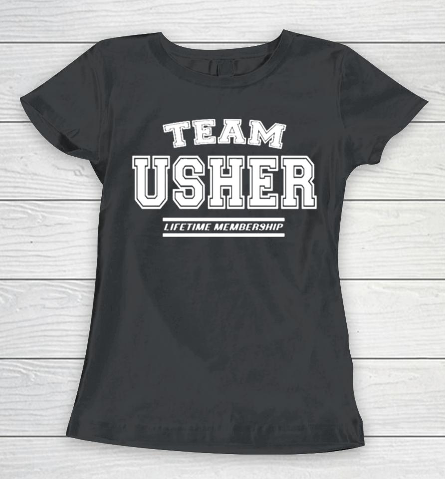 Team Usher Proud Family Surname Last Name Women T-Shirt