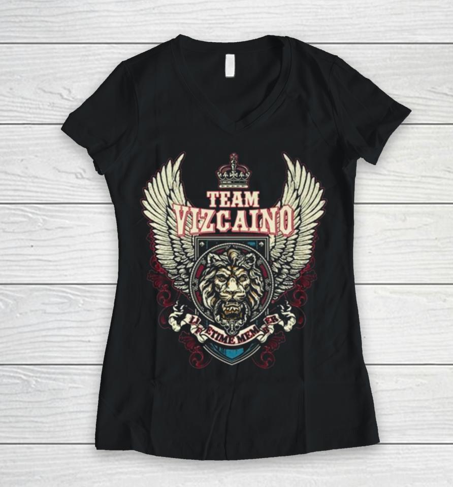 Team Vizcaino Lifetime Member Women V-Neck T-Shirt