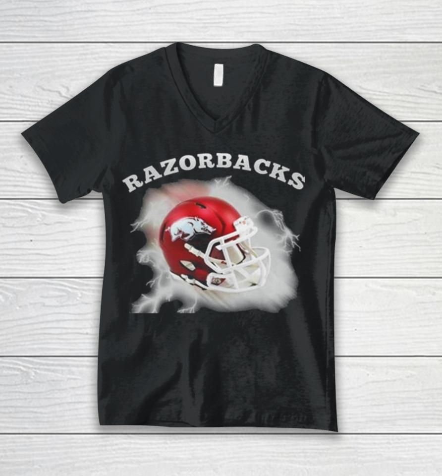 Teams Come From The Sky Arkansas Razorbacks Unisex V-Neck T-Shirt