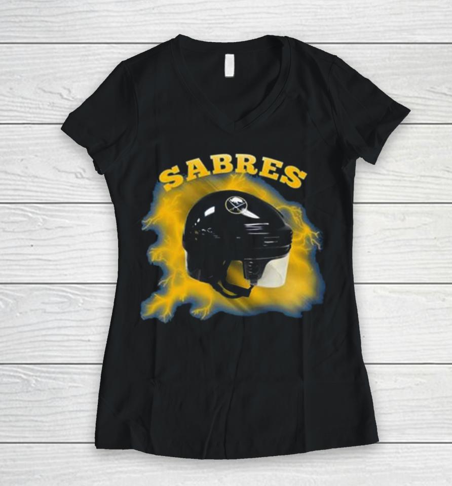 Teams Come From The Sky Buffalo Sabres Women V-Neck T-Shirt
