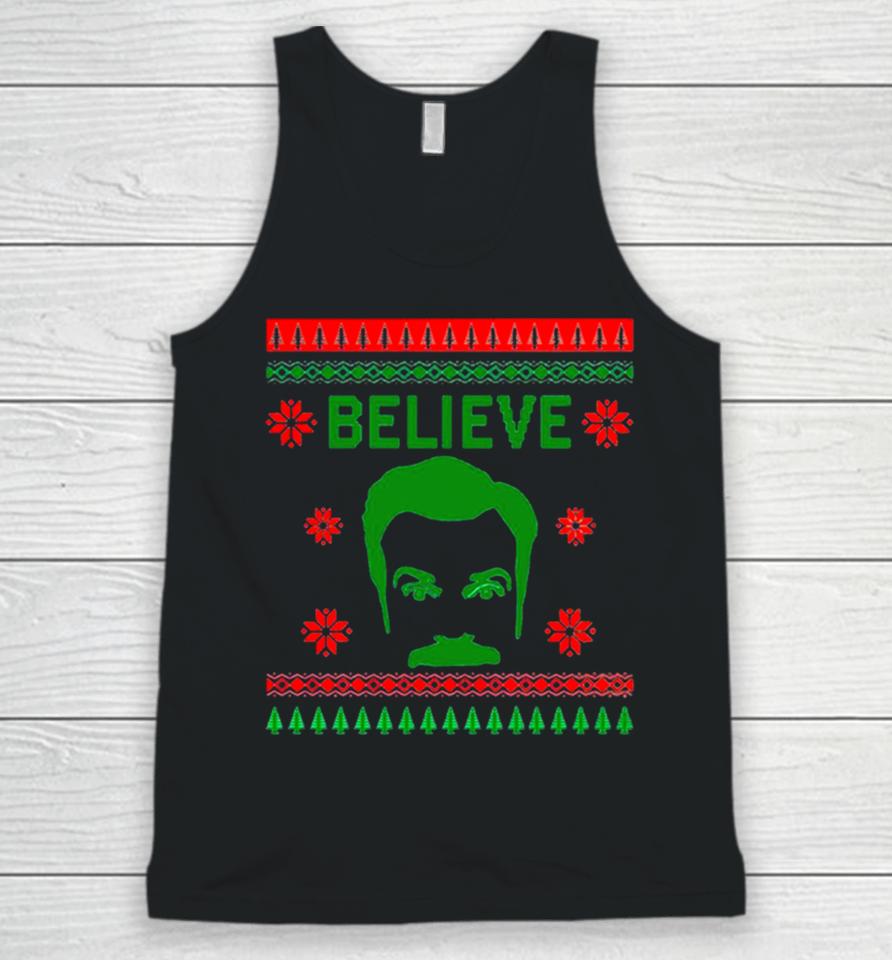 Ted Lasso Believe Ugly Christmas Unisex Tank Top