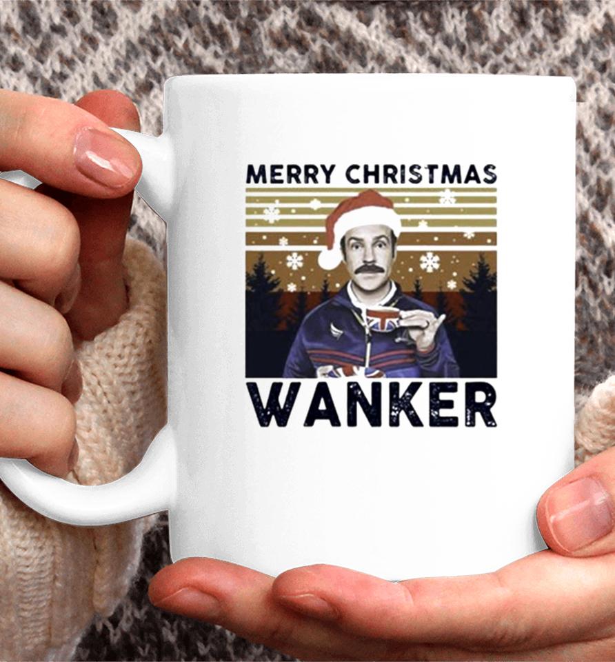 Ted Lasso Merry Christmas Wanker Vintage Coffee Mug