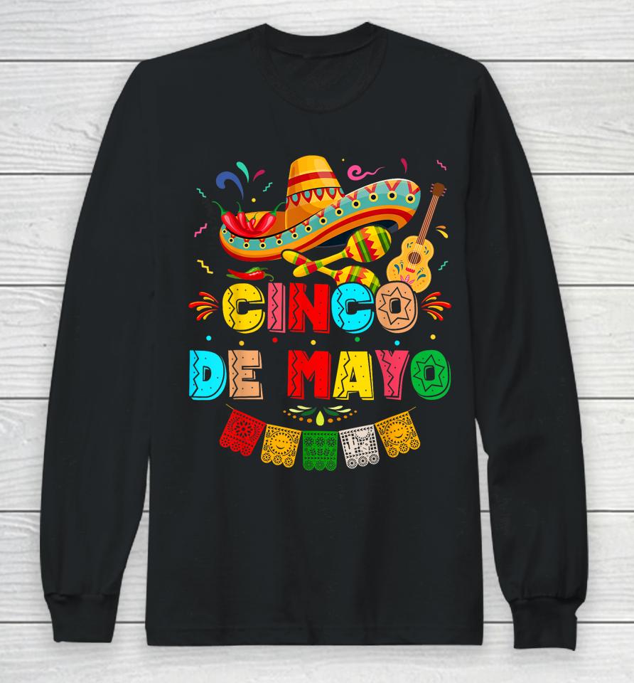 Tee Cinco De Mayo Lets Fiesta 5 De Mayo Squad Fiesta Mexican Long Sleeve T-Shirt