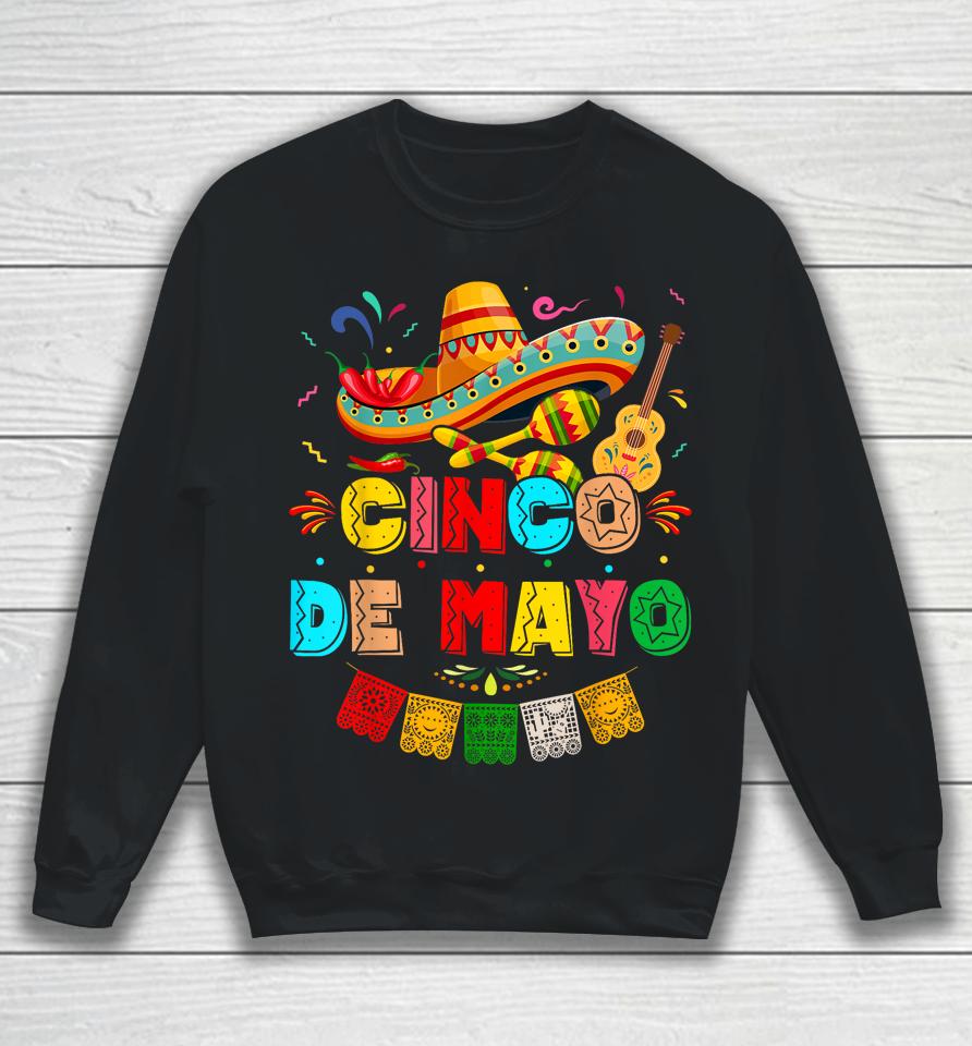Tee Cinco De Mayo Lets Fiesta 5 De Mayo Squad Fiesta Mexican Sweatshirt