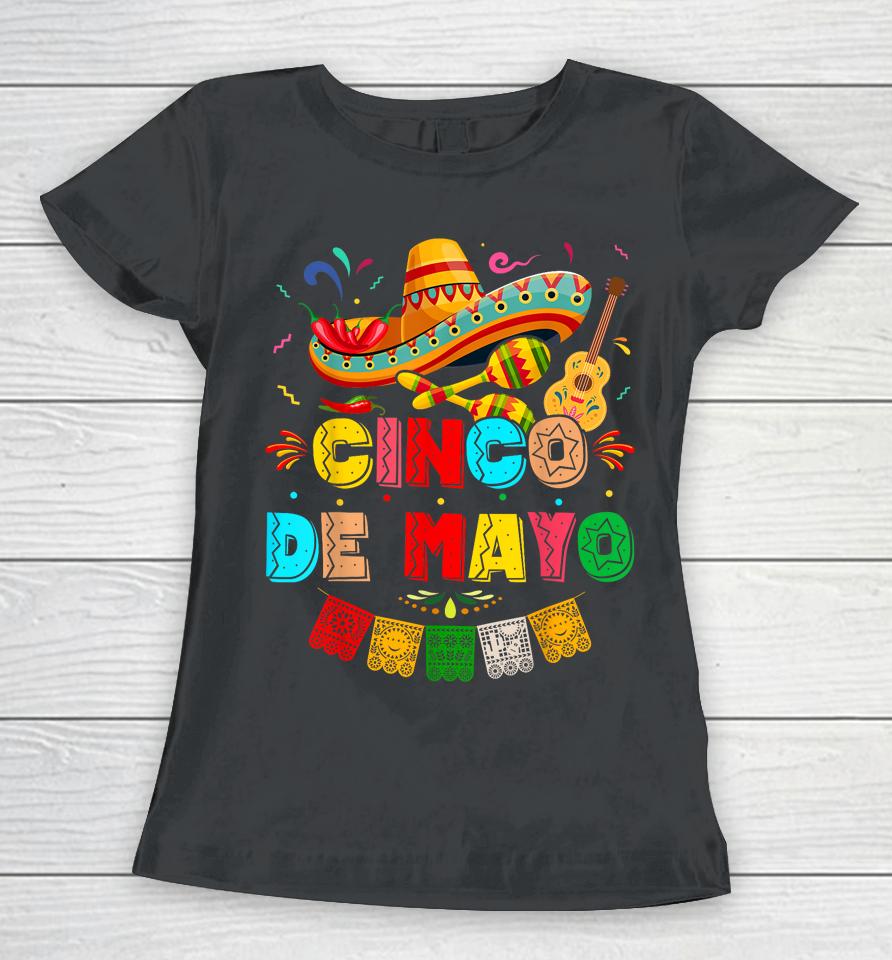 Tee Cinco De Mayo Lets Fiesta 5 De Mayo Squad Fiesta Mexican Women T-Shirt