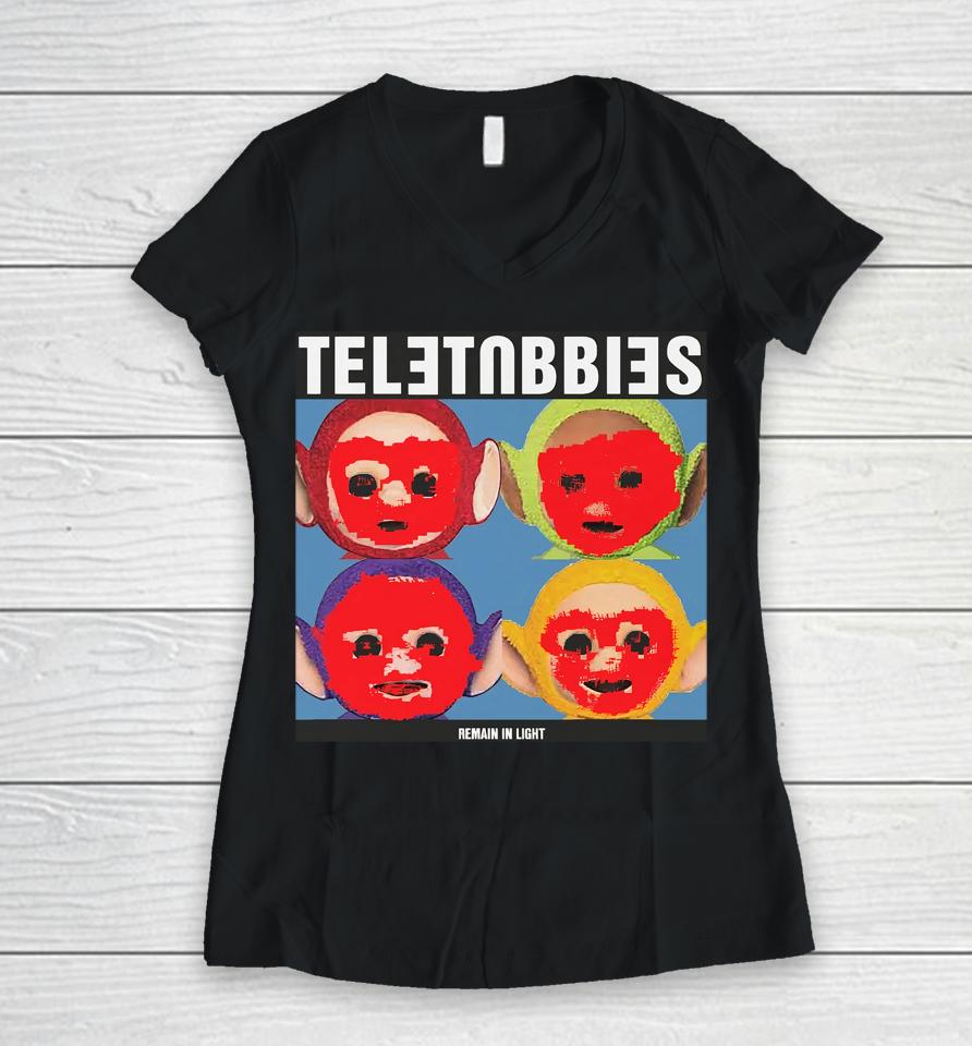 Teletubbies Talking Tubbies Women V-Neck T-Shirt