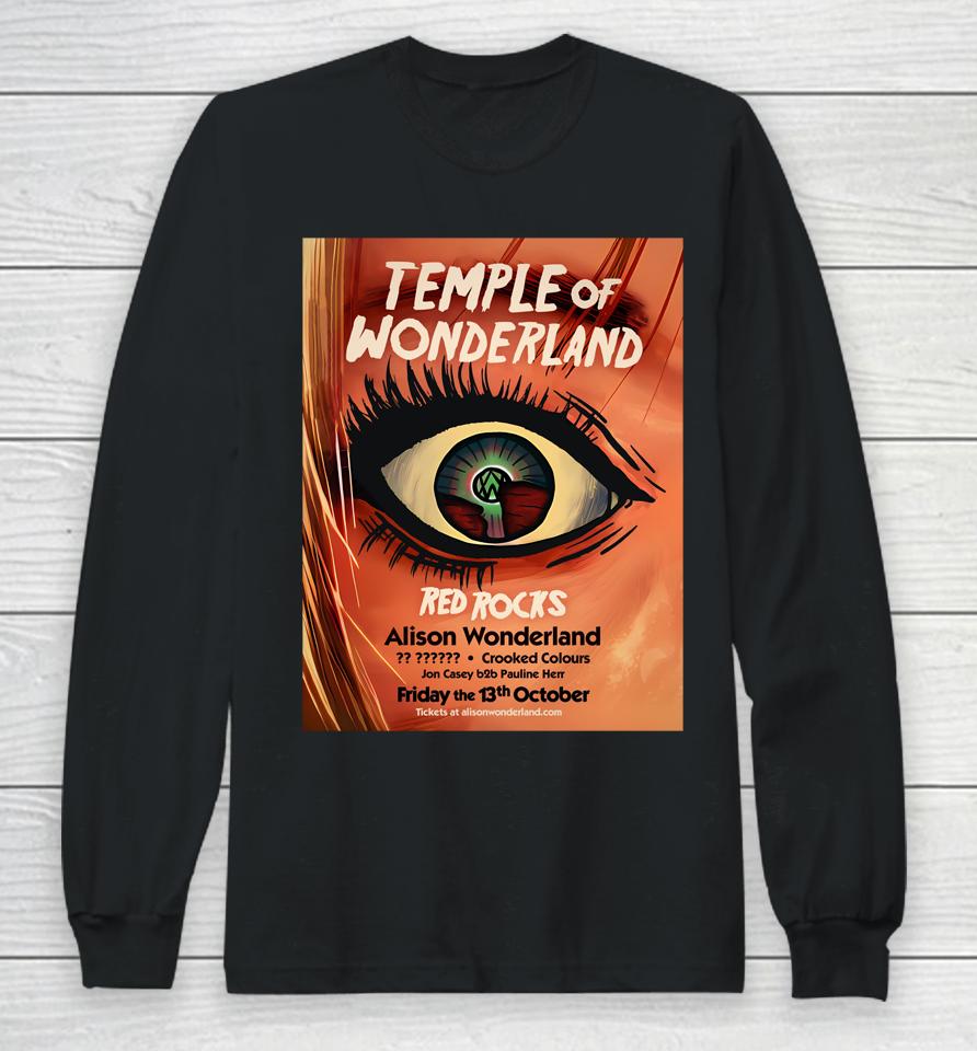 Temple Of Wonderland Red Rocks Alison Wonderland Long Sleeve T-Shirt
