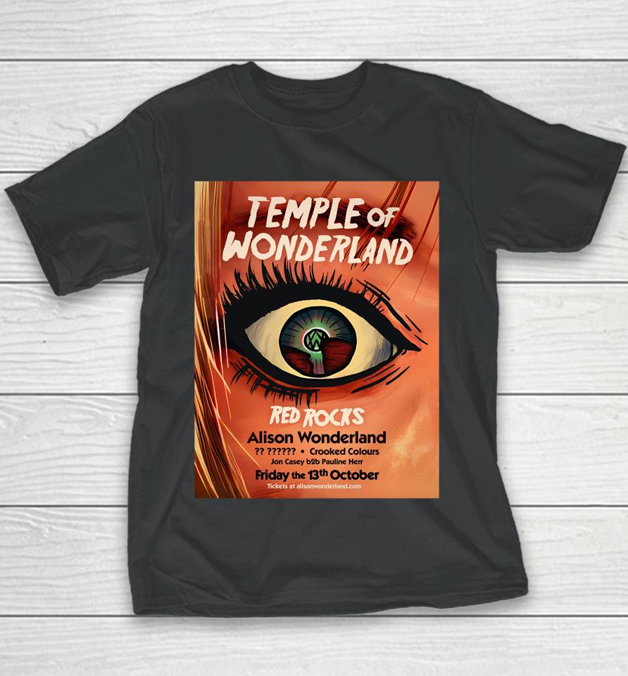 Temple Of Wonderland Red Rocks Alison Wonderland Youth T-Shirt