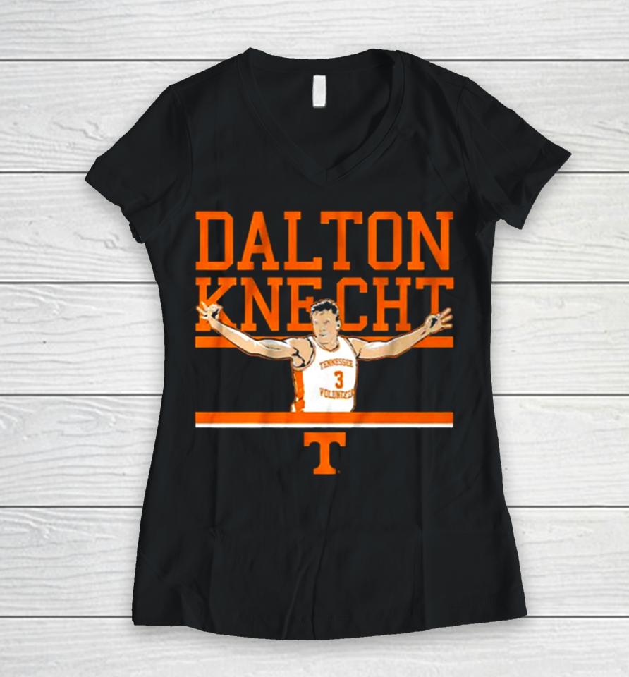 Tennessee Basketball Dalton Knecht Signature Pose Women V-Neck T-Shirt