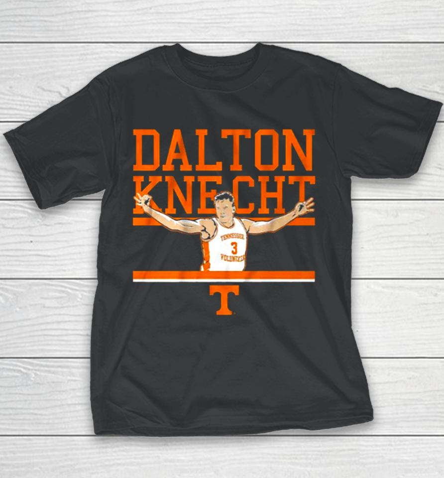 Tennessee Basketball Dalton Knecht Signature Pose Youth T-Shirt