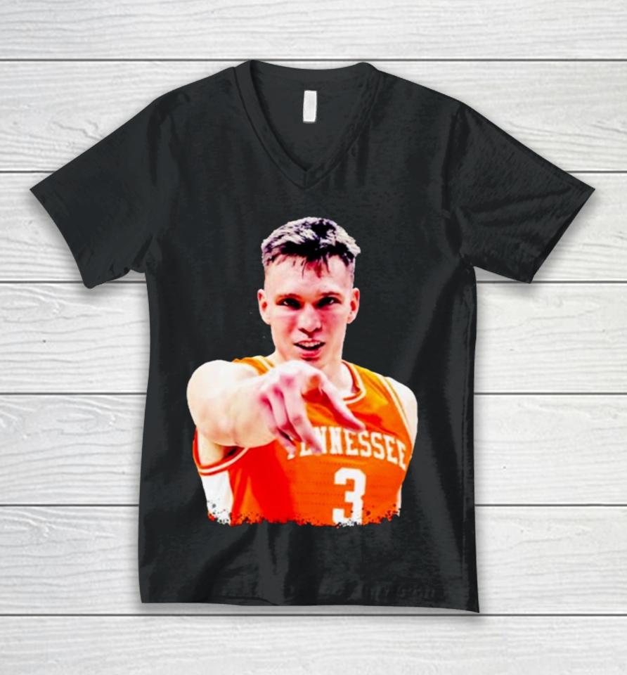 Tennessee Comfort Colors Dalton Knecht In Your Face Unisex V-Neck T-Shirt